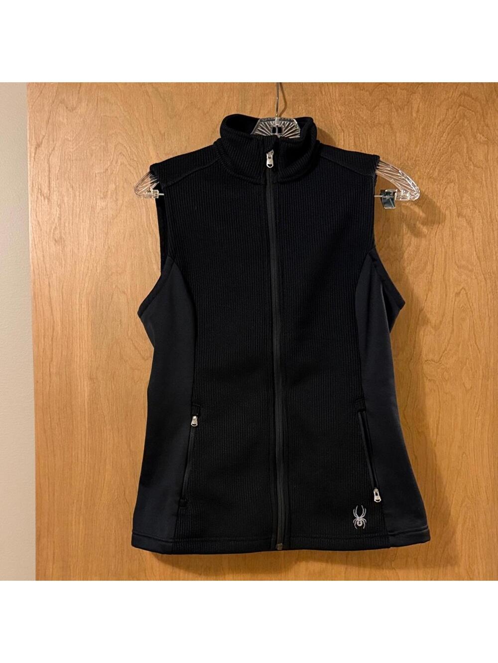 Spyder Black Full Zip Fleece Vest Women's Medium
